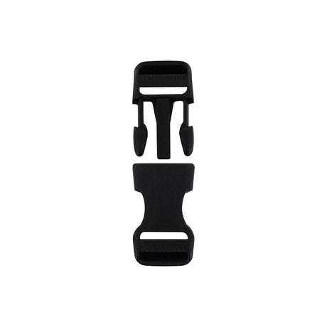 1" Black, Dual Adjustable Side Squeeze, Plastic