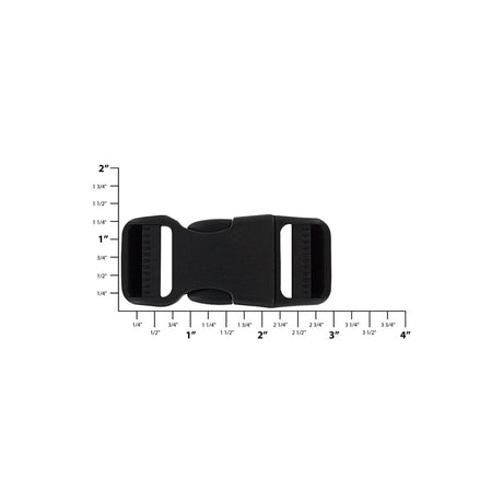 1" Black, Dual Adjustable Side Squeeze, Plastic