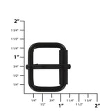 1" Black, Heel Bar Roller Buckle, Steel