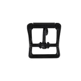 1" Black, Locking Tongue Center Bar Roller Buckle, Zinc Alloy
