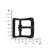 1" Black, Locking Tongue Center Bar Roller Buckle, Zinc Alloy