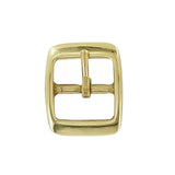 1" Brass, 1.3"x1.6" Center Bar Buckle, Solid Brass