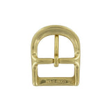 1" Brass, D Shaped Center Bar Buckle, Solid Brass