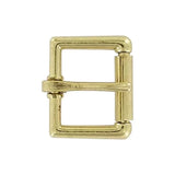 1" Brass, Heel Bar Roller Buckle, Zinc Alloy