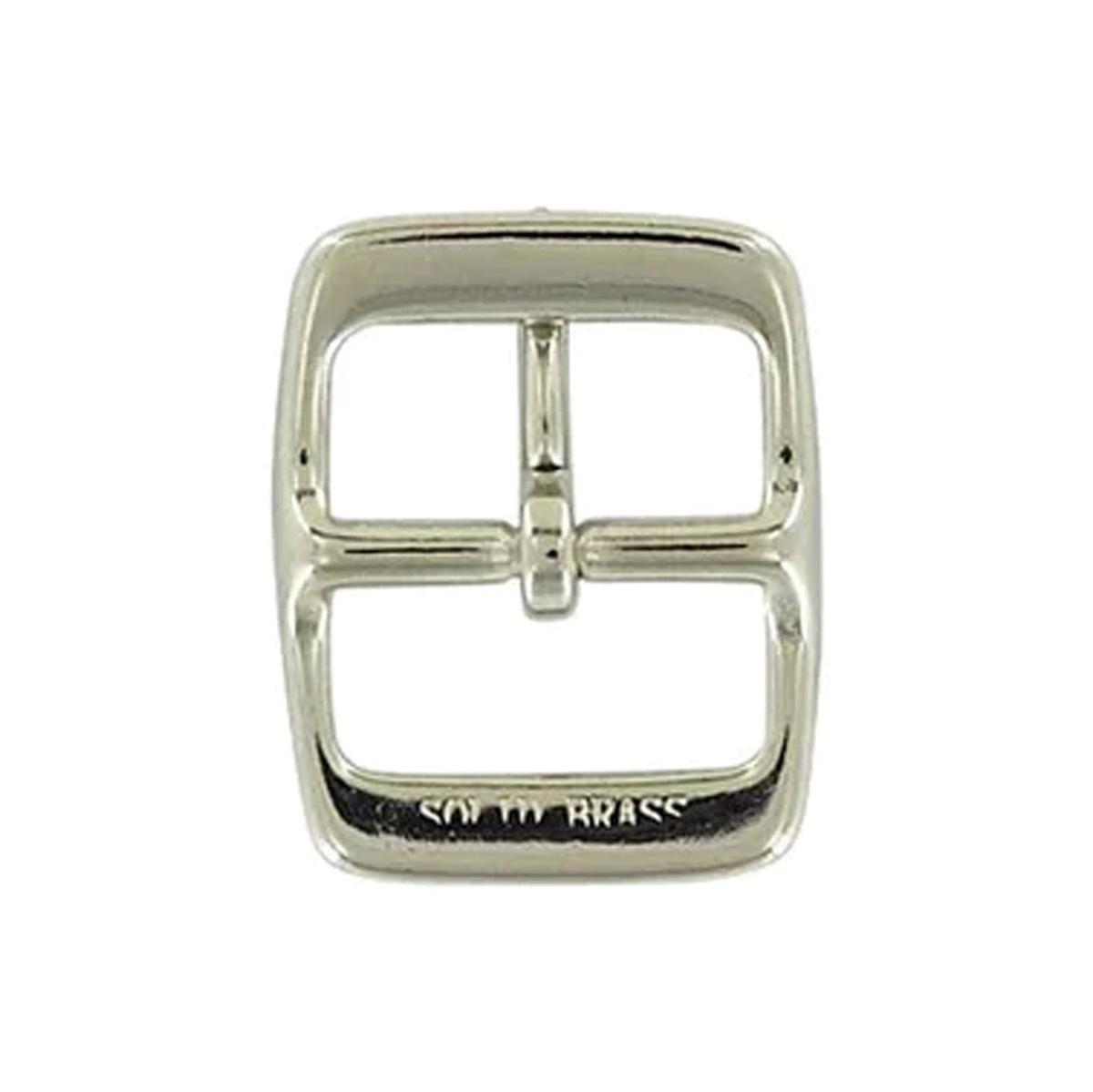 1" Nickel, 1.3"x1.6" Center Bar Buckle, Solid Brass