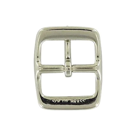 1" Nickel, 1.3"x1.6" Center Bar Buckle, Solid Brass