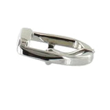 1" Shiny Nickel, D Shaped Center Bar Buckle, Zinc Alloy
