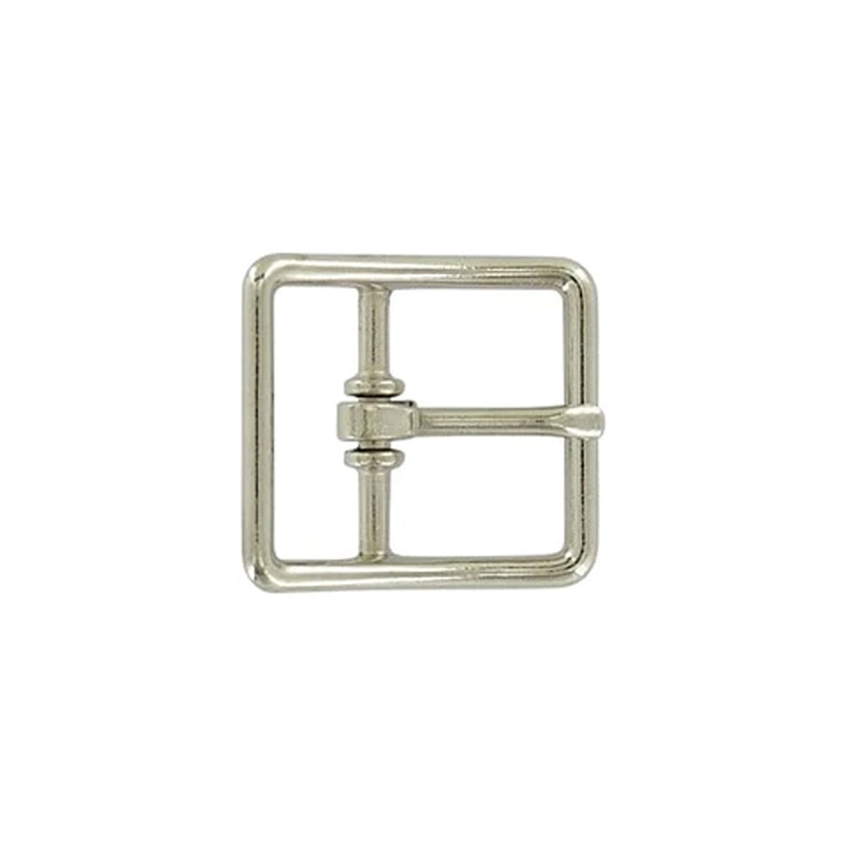 1" Nickel, Center Bar Buckle, Zinc Alloy