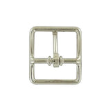 1" Nickel, Center Bar Buckle, Zinc Alloy