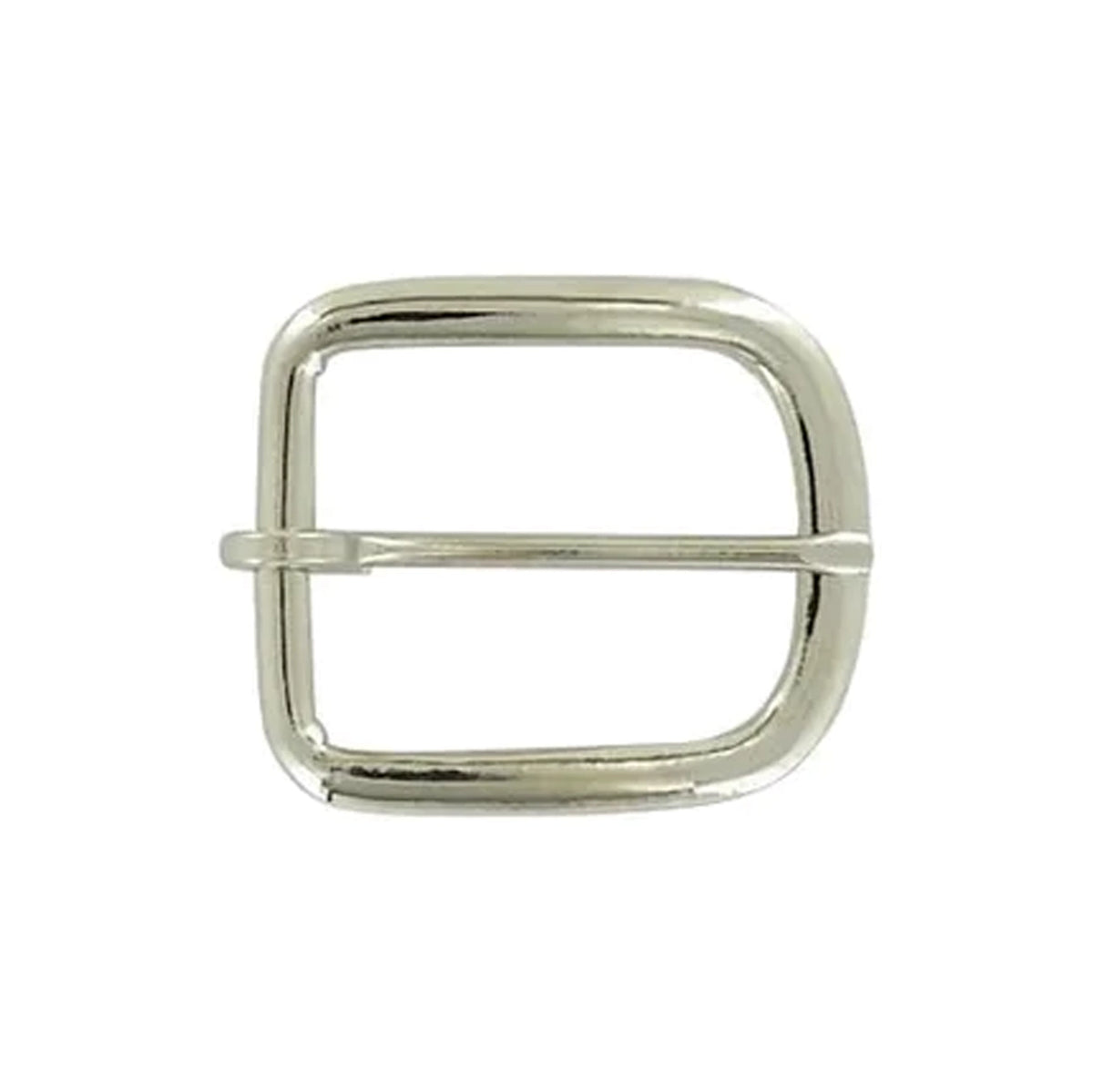 1" Nickel, Rounded Heel Bar Buckle, Steel