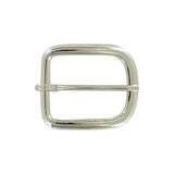1" Nickel, Rounded Heel Bar Buckle, Steel
