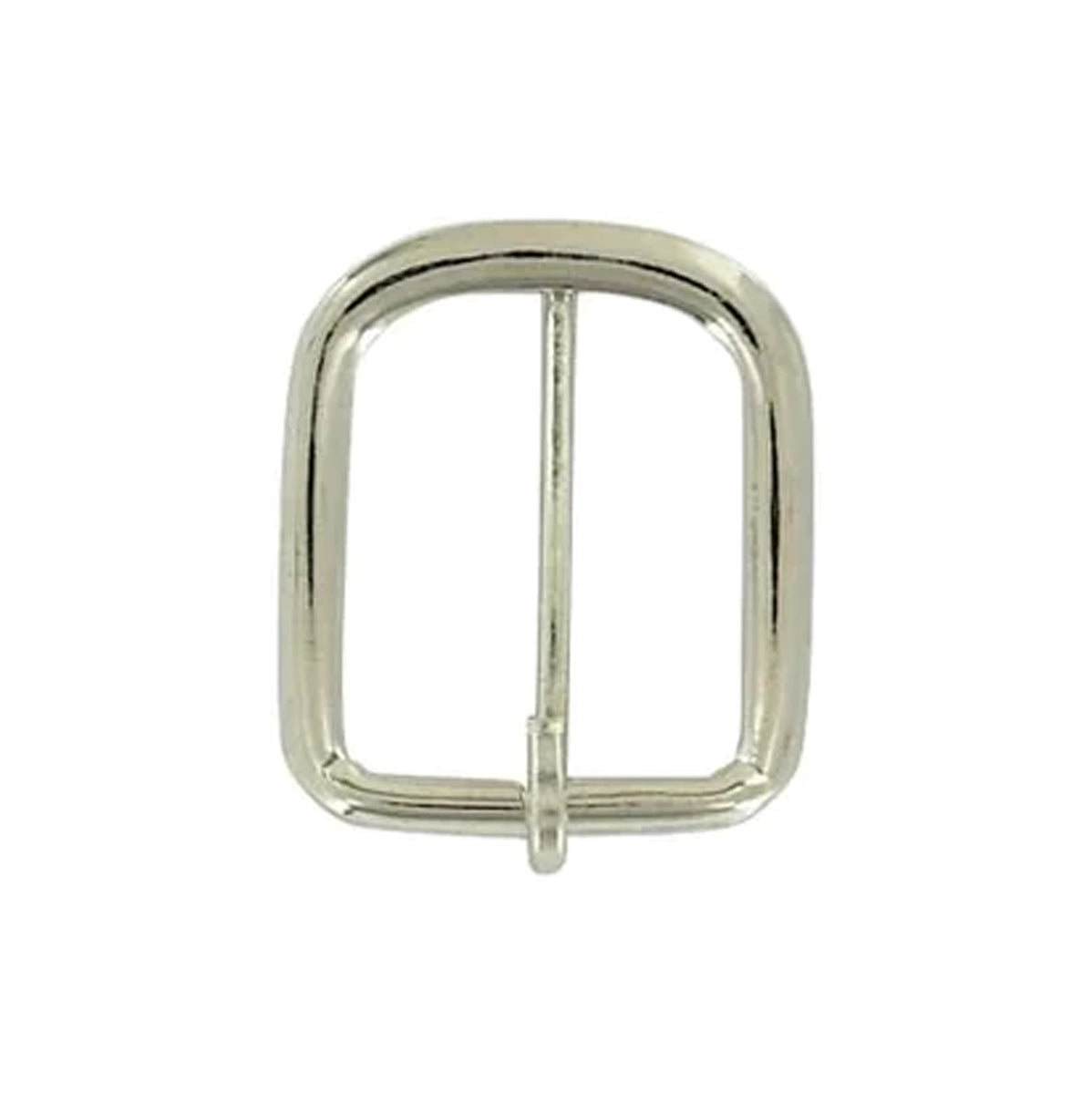 1" Nickel, Rounded Heel Bar Buckle, Steel