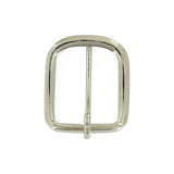 1" Nickel, Rounded Heel Bar Buckle, Steel