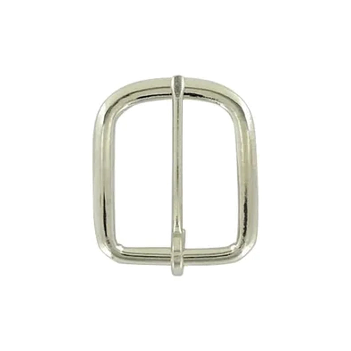 1" Nickel, Rounded Heel Bar Buckle, Steel