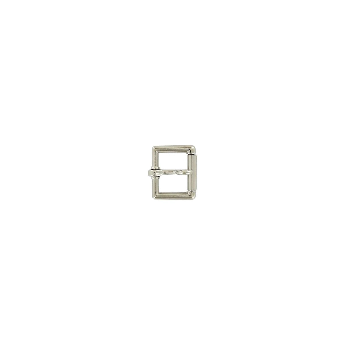 1" Nickel, Locking Tongue Heel Bar Roller Buckle, Zinc Alloy