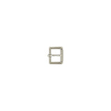 1" Nickel, Locking Tongue Heel Bar Roller Buckle, Zinc Alloy