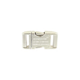 1" Nickel, Side Squeeze Buckle, Aluminum