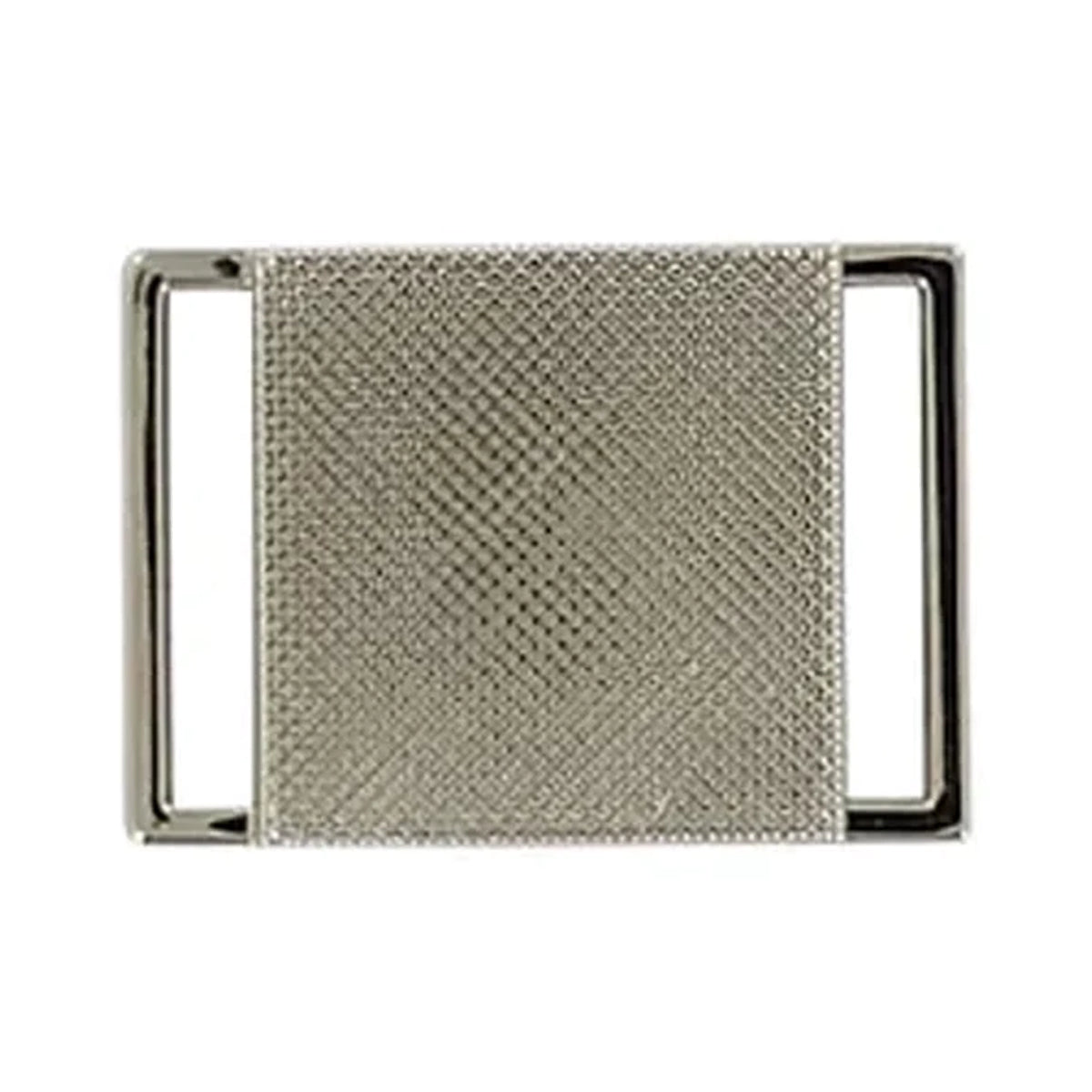 1" Shiny Nickel, Center Push Release Buckle, Zinc Alloy