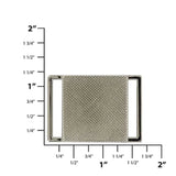 1" Shiny Nickel, Center Push Release Buckle, Zinc Alloy