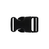 1" Black, Side Squeeze Buckle, Plastic
