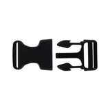 1" Black, Side Squeeze Buckle, Plastic