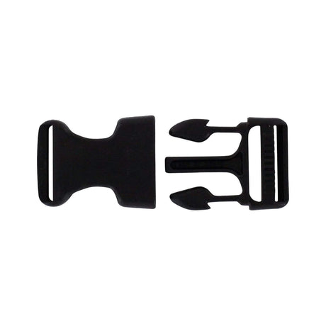 1" Black, Side Squeeze Buckle, Plastic