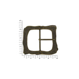 2 1/4" Antique Brass, Artisan Center Bar Buckle, Zinc Alloy