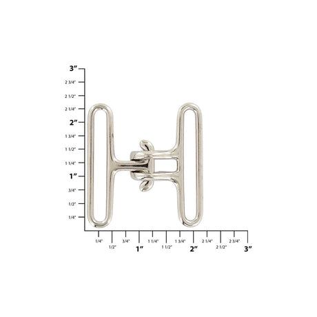 2" Nickel, Cinch Lock Webbing Buckle, Steel