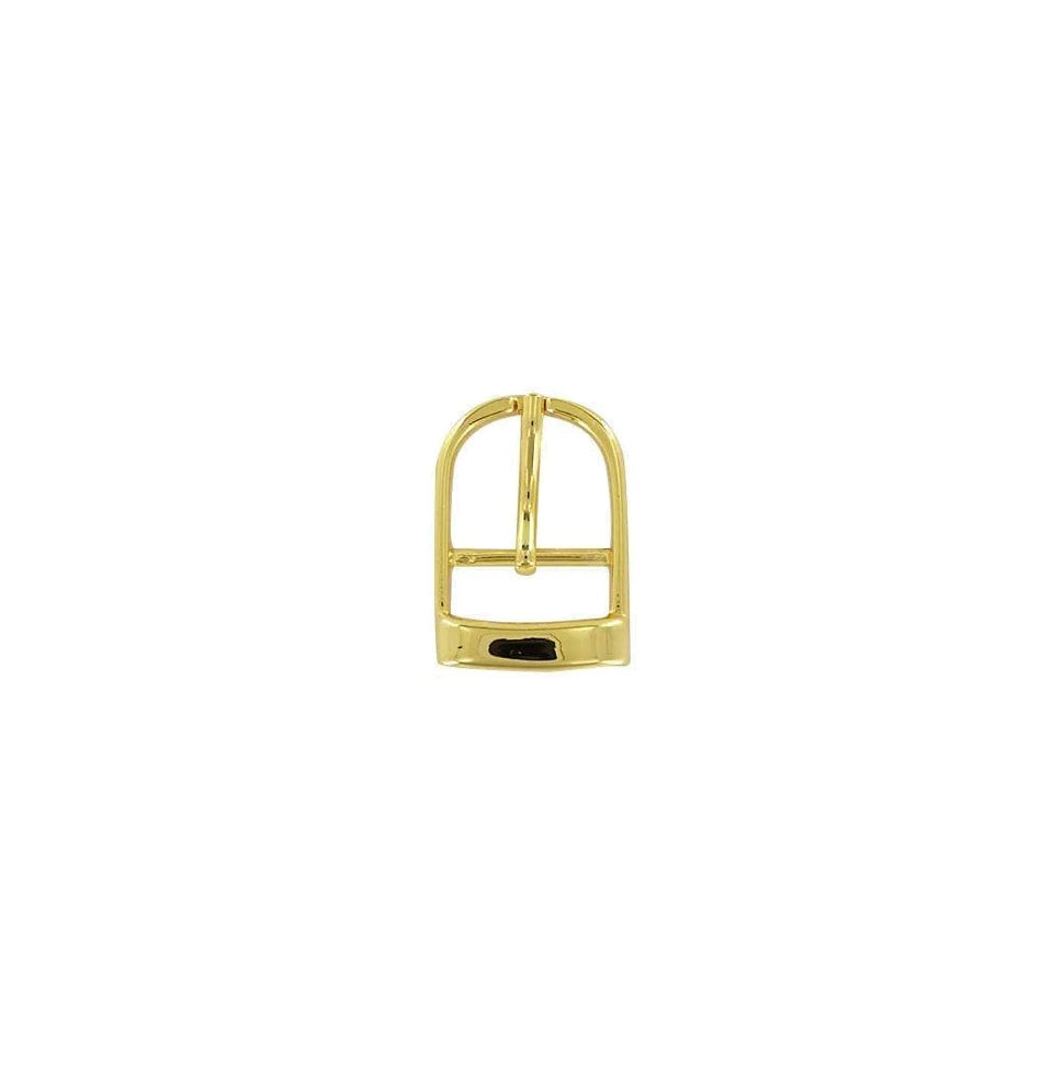 3/4" Shiny Gold, D Shaped Center Bar Buckle, Zinc Alloy