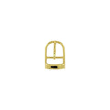 3/4" Shiny Gold, D Shaped Center Bar Buckle, Zinc Alloy