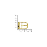 3/4" Shiny Gold, D Shaped Center Bar Buckle, Zinc Alloy