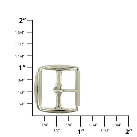3/4" Nickel, Roller Buckle, Steel