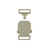 3/4" Shiny Nickel, Clasp Buckle, Zinc Alloy
