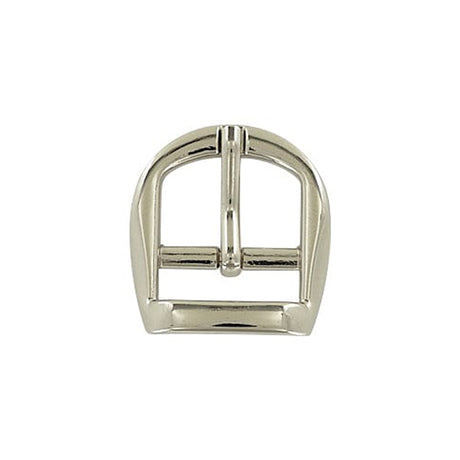 3/4" Shiny Nickel, 31x34mm D Shaped Center Bar Buckle, Zinc Alloy