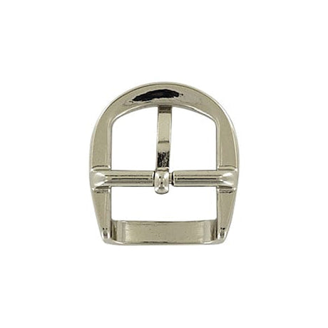 3/4" Shiny Nickel, 31x34mm D Shaped Center Bar Buckle, Zinc Alloy