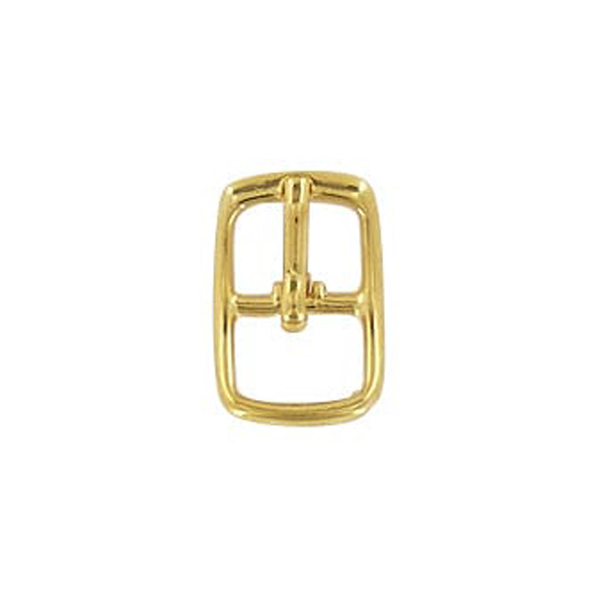 3/8" Gold, 13x20mm Center Bar Buckle, Zinc Alloy