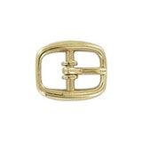 3/8" Gold, 15x18mm Center Bar Buckle, Zinc Alloy