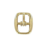 3/8" Gold, 15x18mm Center Bar Buckle, Zinc Alloy