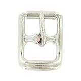 3/8" Nickel, Center Bar Buckle, Steel