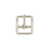 5/8" Nickel, 21x27mm Center Bar Buckle, Zinc Alloy