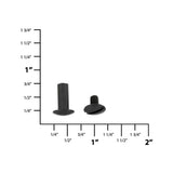 1/2" Glossy Black, Chicago Screw, Solid Brass PK10