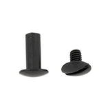 1/2" Glossy Black, Chicago Screw, Solid Brass PK10