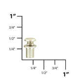 1/2" Nickel, Boot Lace Eyelet Hook, Solid Brass