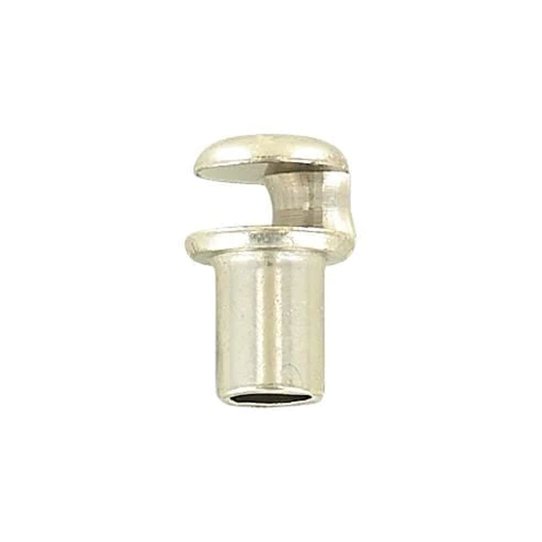 1/2" Nickel, Boot Lace Eyelet Hook, Solid Brass