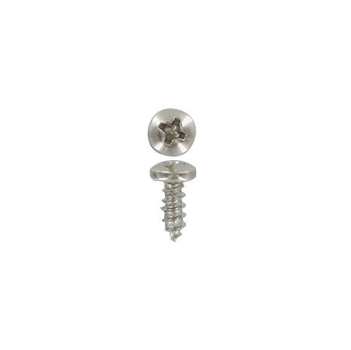 1/2" Nickel, Self Tapping Screw, Steel-PK24