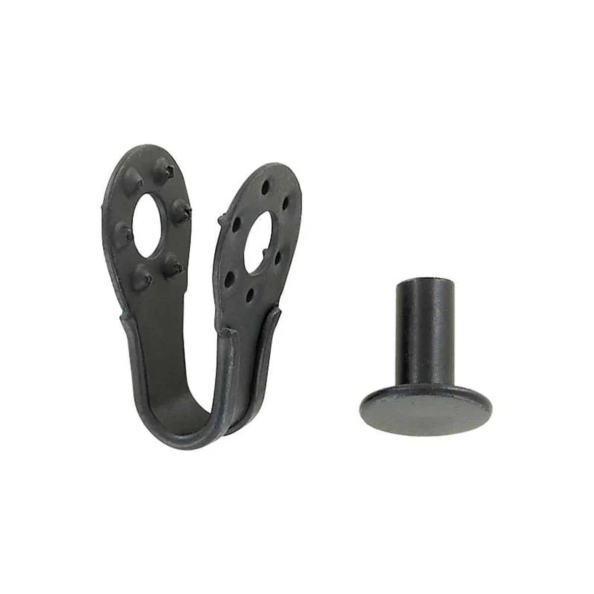 1/4" Black, Boot Hook with Rivet, Steel