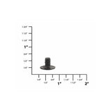 1/4" Glossy Black, Screw Only, Solid Brass PK10