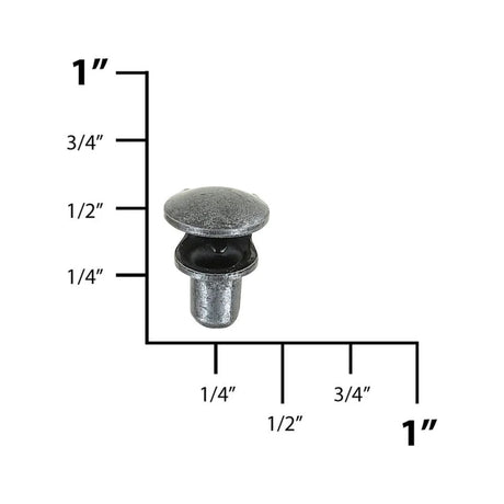 3/8" Gunmetal, Boot Lace Eyelet Hook, Steel