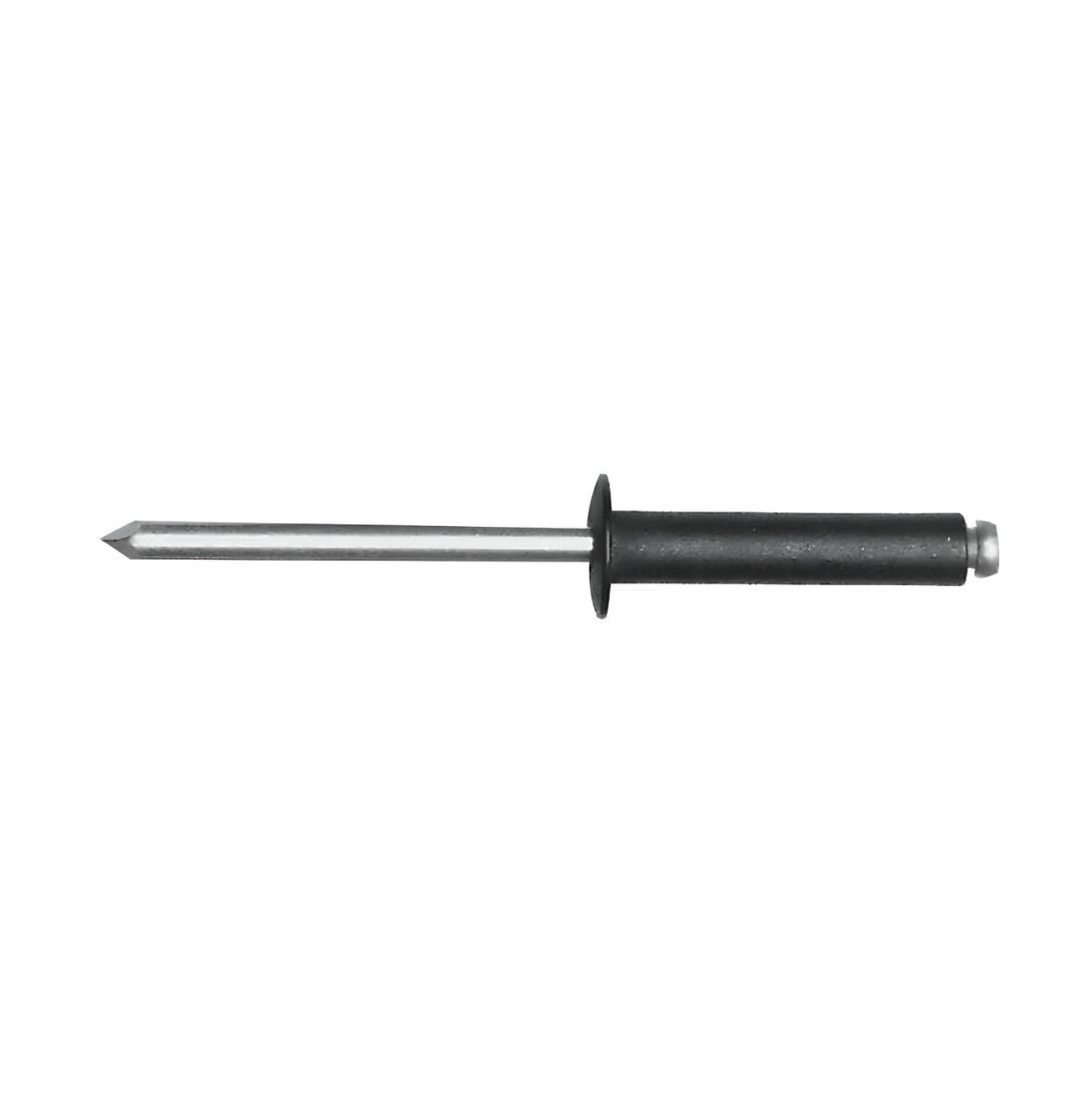 3/4" Black, Pop Rivet, Aluminum - 12 pk