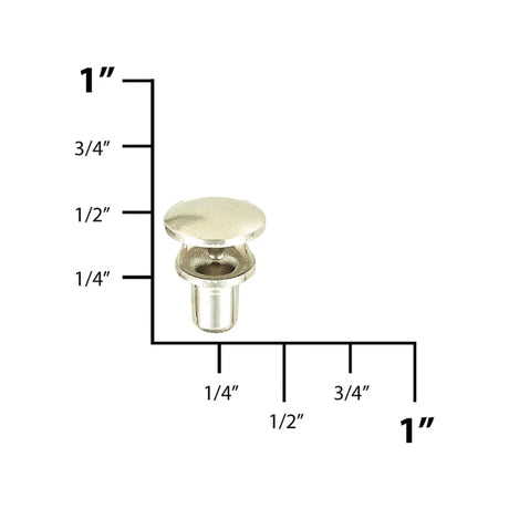 3/8" Nickel, Boot Lace Eyelet Hook, Steel